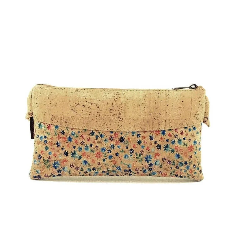 Handbag For Fashion Cork Crossbody Bag and Vegan Envelope Bag for Women in Bright Floral Handbag For Fashion Cork Crossbody Bag and Vegan Envelope Bag for Women in Bright Floral