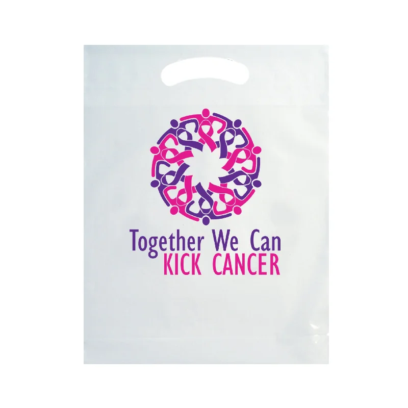 Lightweight Bags For Senior Travelers Wholesale BREAST CANCER AWARENESS DIE CUT BAG - 12DC1215P