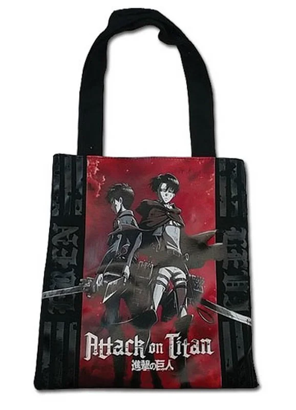 Cozy Handbags With Clearance Prices Attack on Titan - Eren Yeager & Levi Ackerman Tote Bag