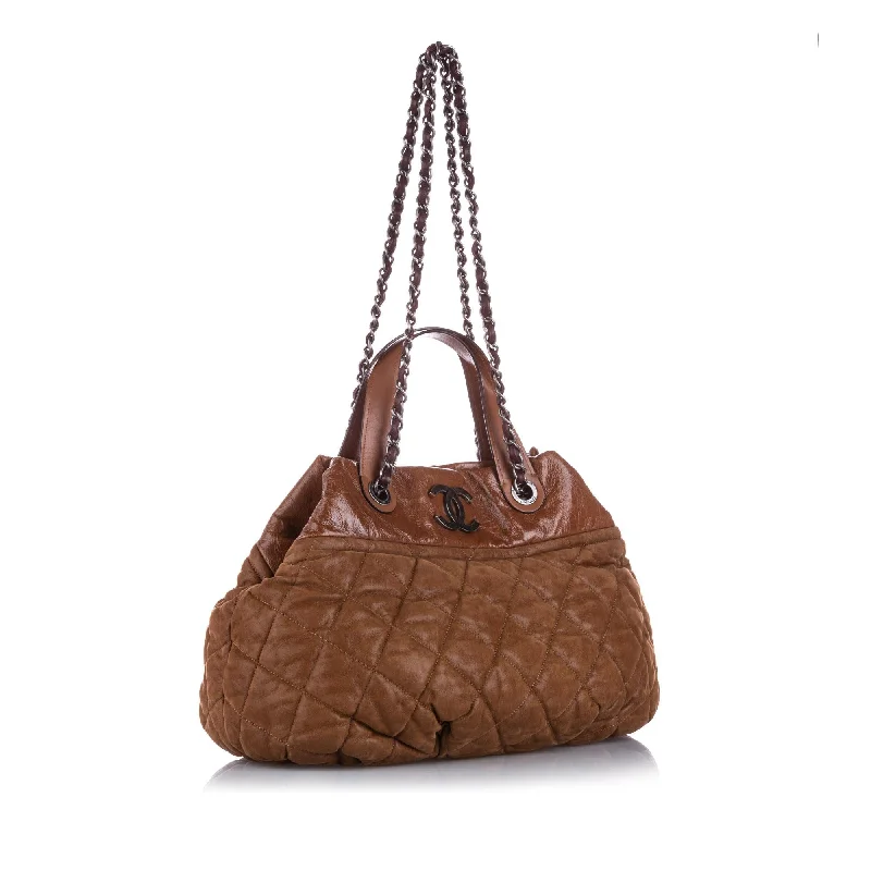 Bags With Tsa-Approved Features Chanel Classic In the Mix Lambskin Leather Satchel (SHG-22768)