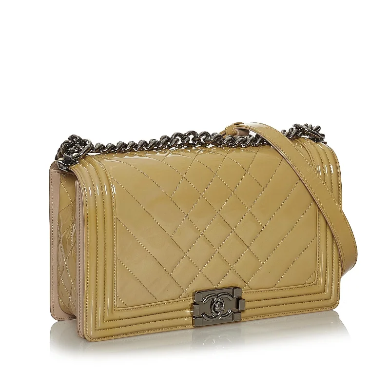 Flash Sale On Premium Bags Chanel Large Boy Patent Leather Shoulder Bag (SHG-37876) Flash Sale On Premium Bags Chanel Large Boy Patent Leather Shoulder Bag (SHG-37876)