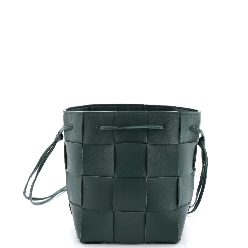 Handbag For Fashion Cassette Bucket Bag Maxi Intrecciato Leather Small