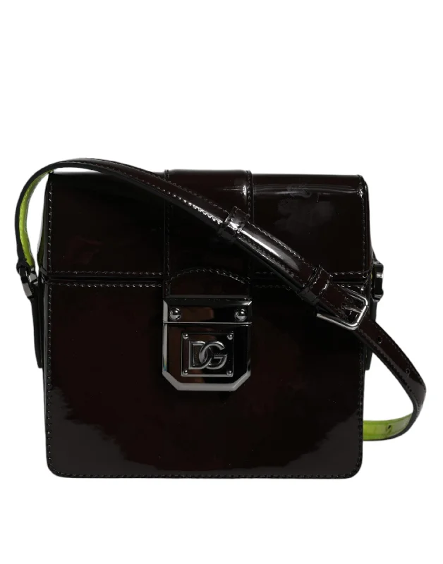 Eco-Friendly Bags For Sustainable Fashion Lovers Dolce & Gabbana Glossy Leather Crossbody Shoulder Women's Bag Eco-Friendly Bags For Sustainable Fashion Lovers Dolce & Gabbana Glossy Leather Crossbody Shoulder Women's Bag