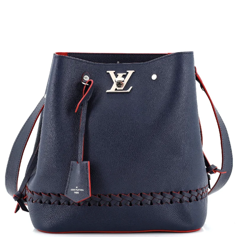 Senior Travelers Lockme Bucket Bag Braided Leather